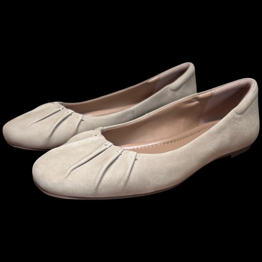 BLONDO Jannet J.Jill Women's 7 Sand Flats Ballet Leather Water Resistant Comfort